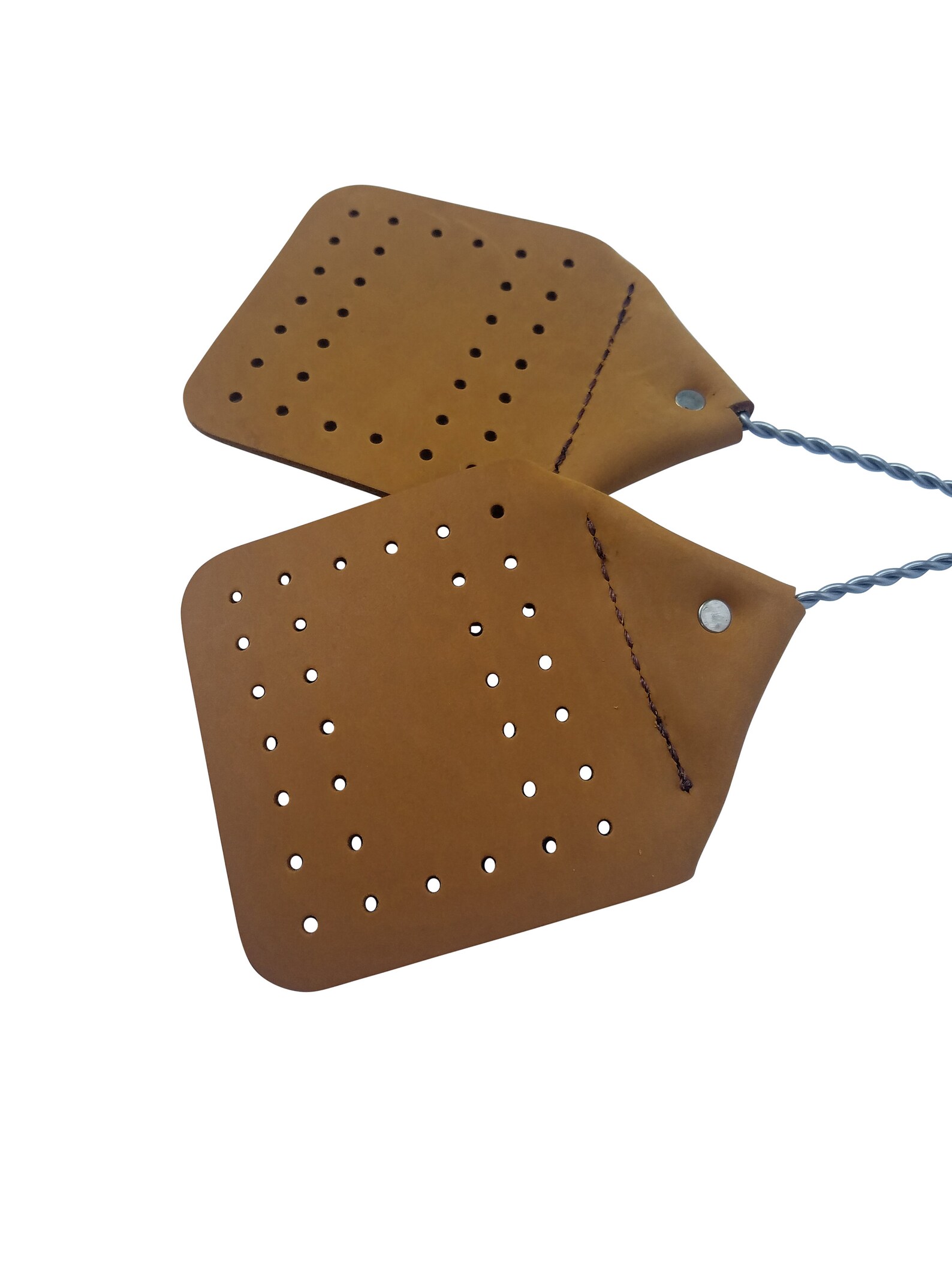 Pack of TWO Amish Leather Fly Swatters Brown Handcrafted Wire Etsy