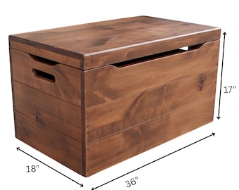 Amish Solid Wood Storage Chest with SLIDING TRAY | Hope Chest | Blanket Trunk | Anti-slam Hinges | Bedroom | Entryway | Clothes | Toy| Shoe