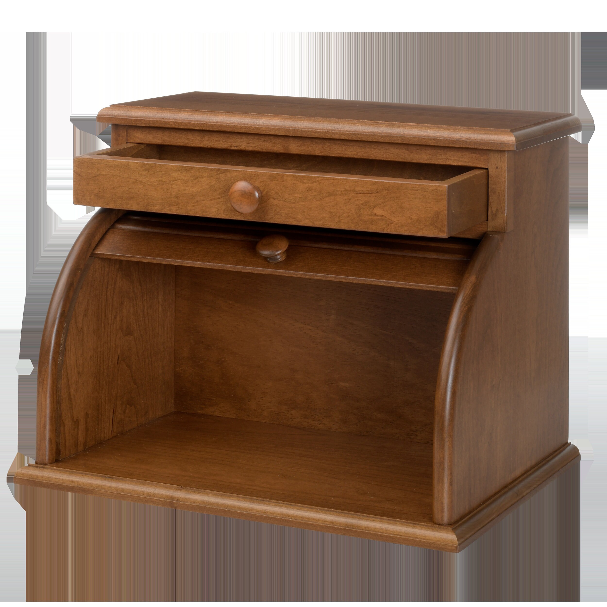 Bread Box Roll Top Amish Handcrafted Storage Solid CHERRY Etsy
