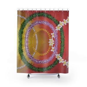 Vibrant Floral Shower Curtain, Tropical Bathroom Decor, Boho Shower Curtain, Colorful Home Accessories, Gift for Nature Lovers