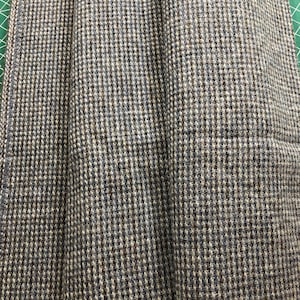 Vintage Basketweave Tweed Fabric: Blue, Brown, White Wool Blend (60&quot; Wide)