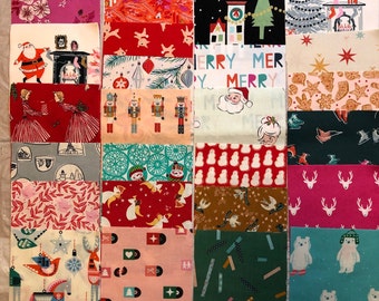 I Spy 5" Novelty Christmas Prints 25 pc. Fussy Cut Charm Pack 100% Cotton Quilting Fabric Squares