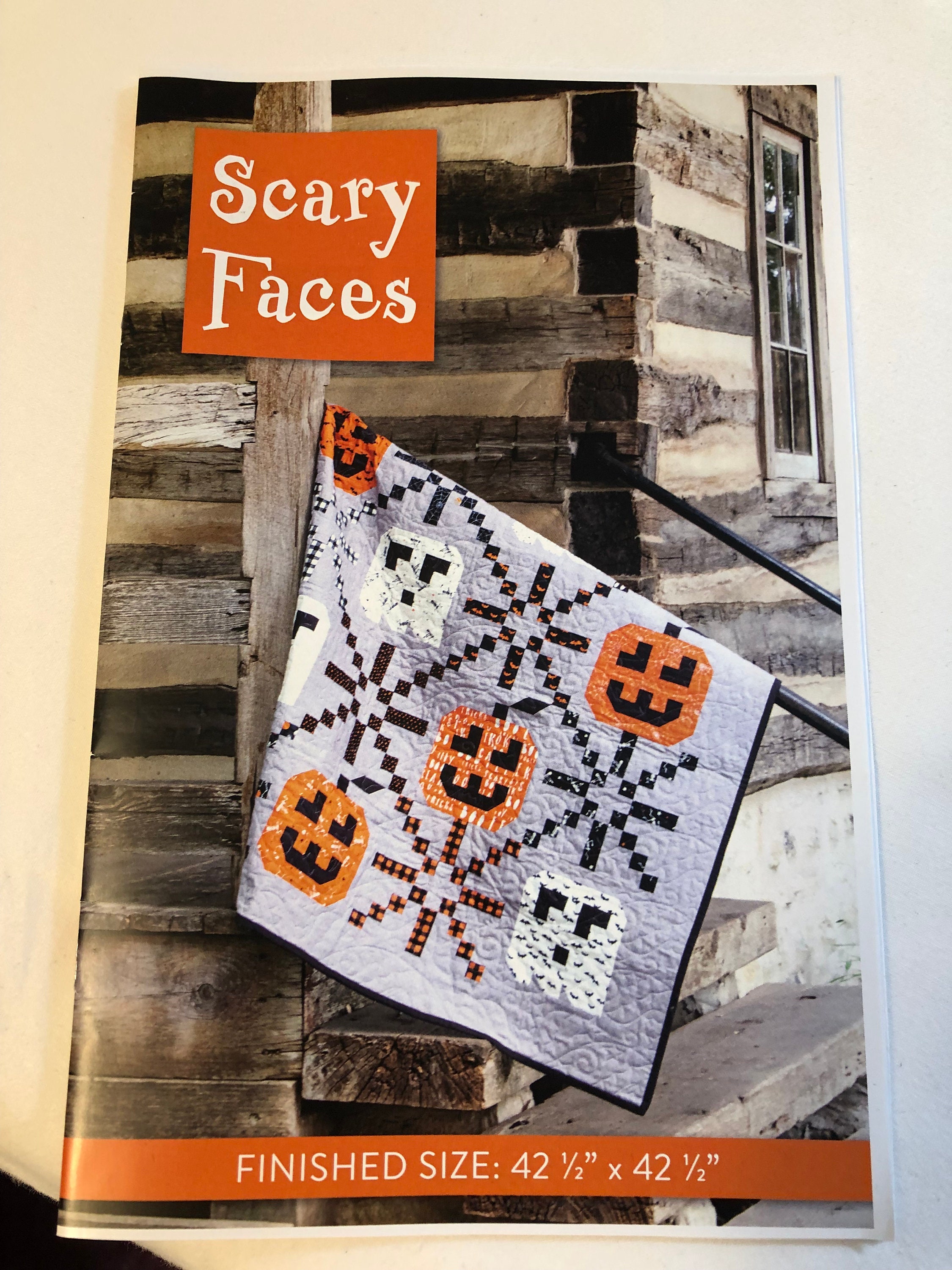 Scary Faces Quilt Kit: Glow-in-the-Dark Halloween Fabrics and Pattern Included