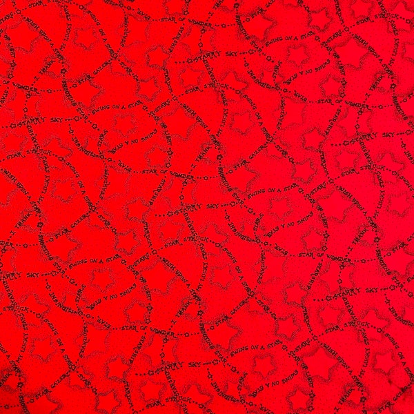 Swing On Wish Upon Thank My Lucky Stars Red for Chapel House 100% Cotton Apparel Home Decor Quilting Fabric BTHY