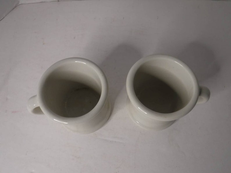 Vintage Set of 2 Hall Coffee Mugs Restaurant Style Heavy Etsy