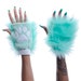 PrittenPaws Pawlets Hand Paw Gloves - vegan faux fur cute unisex fingerless costume play paws - 23170 