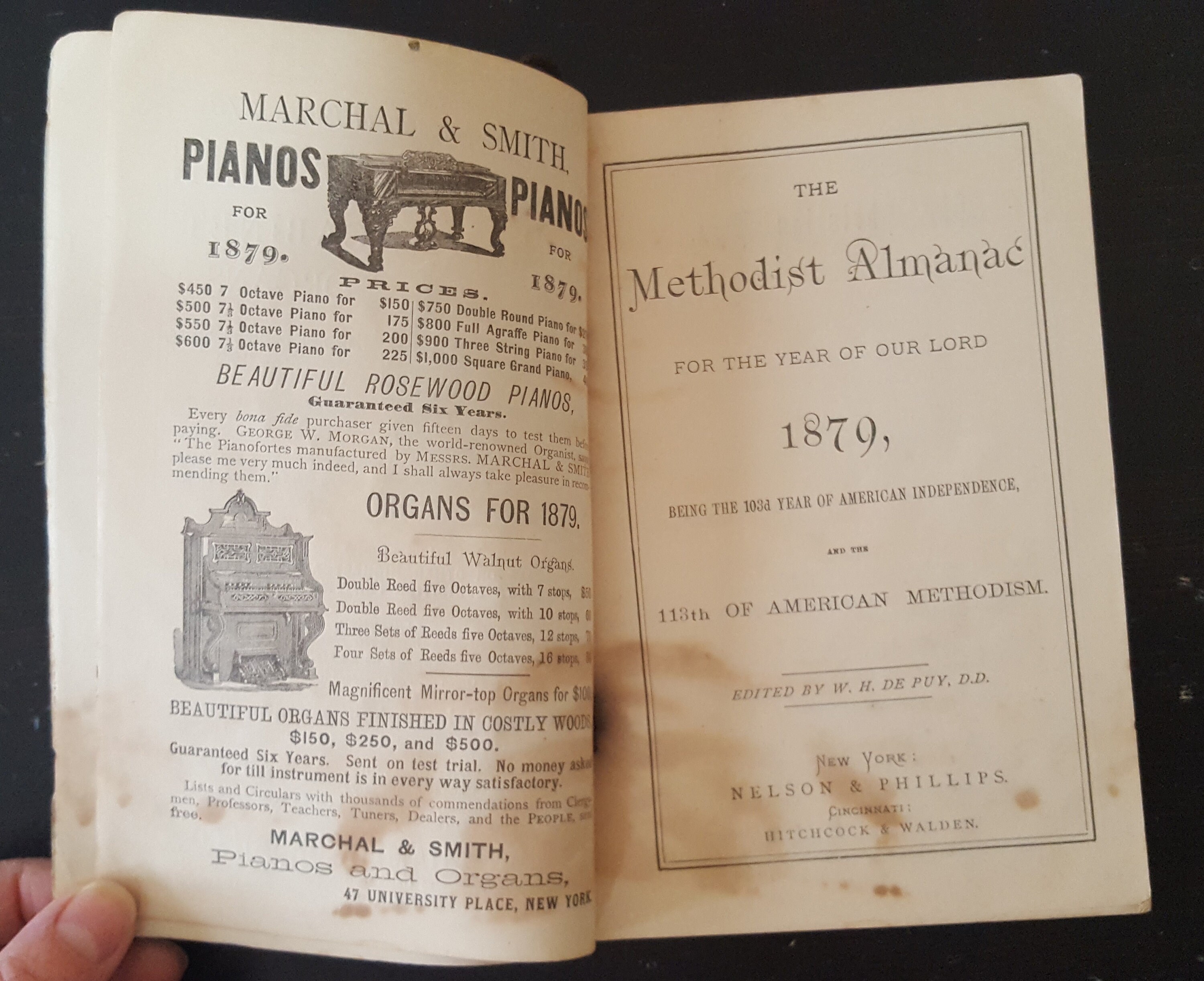 The Methodist Almanac 1879 Original NOT a Reprint. Etsy UK