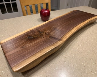 Walnut Display Stand, 5th Anniversary, Charcuterie, Centerpiece, Reclaimed Wood, Table Runner, Log Slice, Live Edge, Grazing board, Rustic