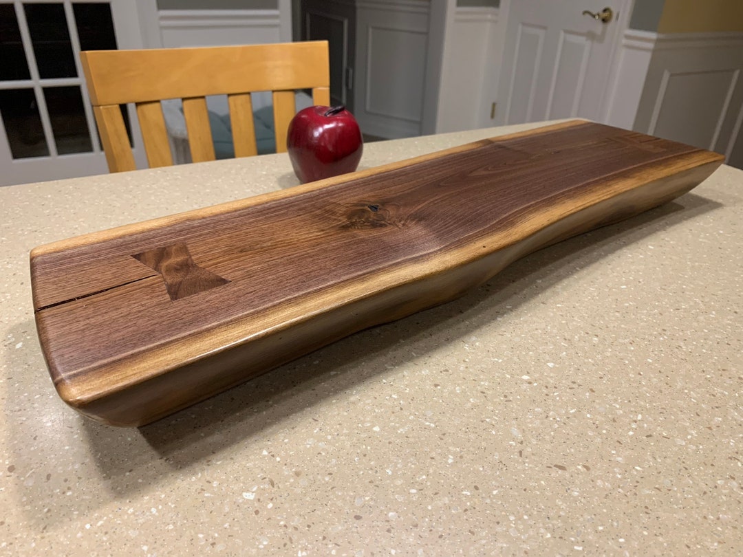 Walnut Wood Tray, Dining Table Decor, Rustic Farmhouse, Kitchen