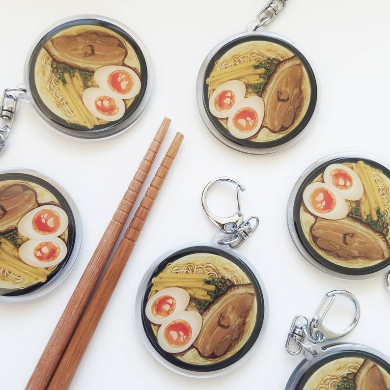 Ramen Lover Keychain Ramen Bowl Charm Chashu Ramen With Etsy