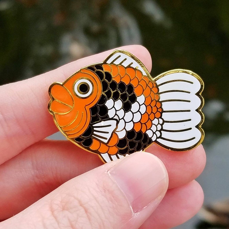 Koi taiyaki hard enamel pin koiyaki lapel pin koi fish Etsy