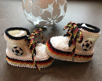BABY,Infant,German Flag colors handmade Booties Shoes.Made in Germany Socks
