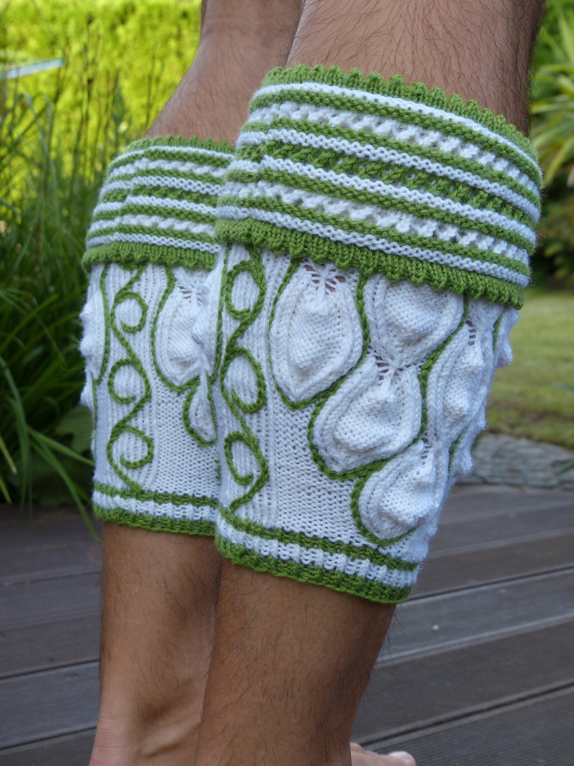 Traditional Bavarian Calf Socks Loferl prien hand Knitted on Order