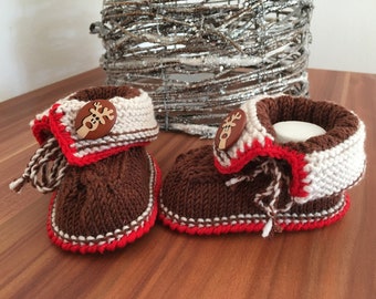 Babyschuhe "Trachtler - NEU - handgestrickt