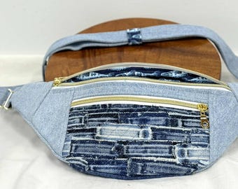 Upcycled Denim Crossbody Bag