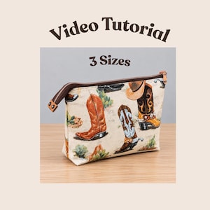 One-Sided Sallie Zipper Pouch Sewing Pattern PDF | 3 Sizes | Beginner Friendly Bag Pattern | Video Tutorial | Instant Download