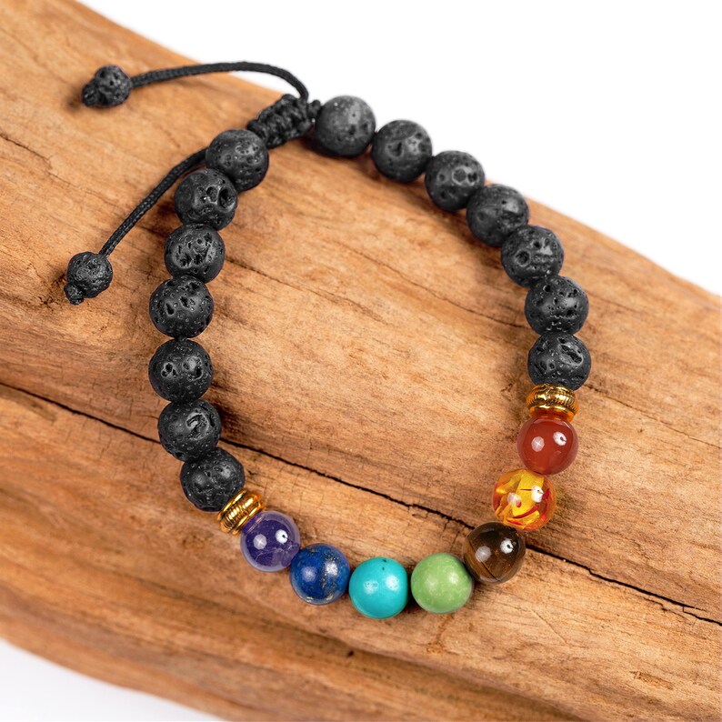 Adjustable 7 Chakra Diffuser Bracelet Etsy