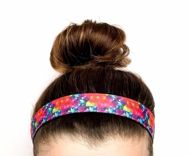 Bright Geometric Adjustable Headband Non Slip Headband Best Etsy