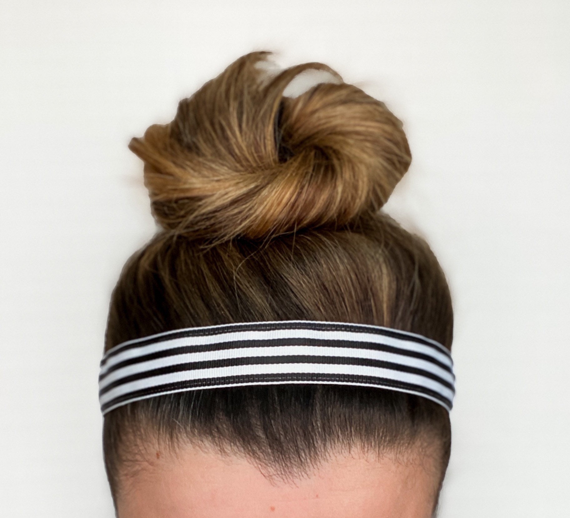Striped Headband Black and White Headband Adjustable Etsy