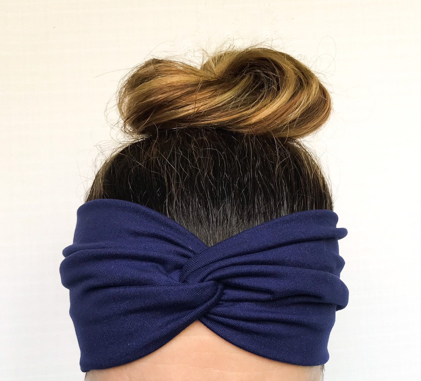 Solid Navy Blue Headband Twisted Headband Navy Headband for Etsy