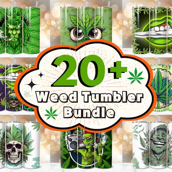 20+ Weed Tumbler Wrap Bundle, Weed Sublimation, Marijuana Tumbler, Weed Designs, Weed PNG, Weed Tumbler, Funny Weed Tumbler, Commercial Use.