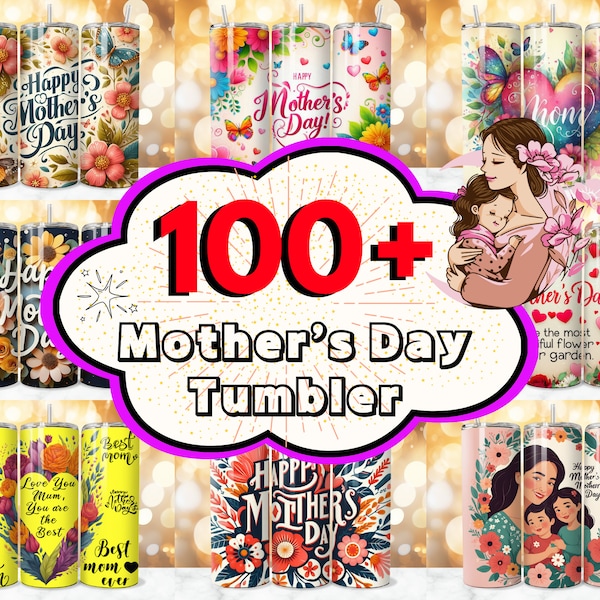 100+ Mother's Day Tumbler Wrap Bundle, 20 oz Sublimation Designs, Mom Life Tumbler, Love Mom Wrap, Mother's Day PNG, Floral Mom Tumbler.