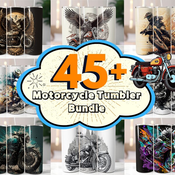 45+ Motorcycle Tumbler Wrap Bundle, 20 oz Tumbler Wrap Sublimation, Motorcycle Tumbler png, Motor Bike Tumbler, Harley Tumbler, Rider Engine
