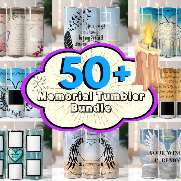 50+ Memorial Tumbler Wrap Bundle, Add Your Own Photo Tumbler, Memorial Sublimation, Memorial Photo Tumbler, Memorial 20 oz Tumbler Wrap.