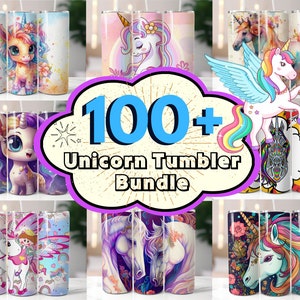 100+ Unicorn Tumbler Wrap Bundle, Unicorn Sublimation Designs, 20 oz Skinny Unicorn Tumbler, Unicorn PNG, Sparkly Pretty Unicorn, Commercial