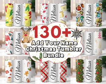 130 + Add Your Own Text Christmas Wrap Designs Bundle, 20oz  Add your Name Tumbler Png, Christmas Theme Add your Name Tumbler, Xmas Tumbler