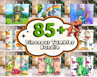85+ Dinosaur Tumbler Wrap Bundle, Dinosaur Sublimation Designs, Trex Dinosaurs, Kids Cartoon Tumbler, Dinosaur PNG, Kids Sublimation Designs
