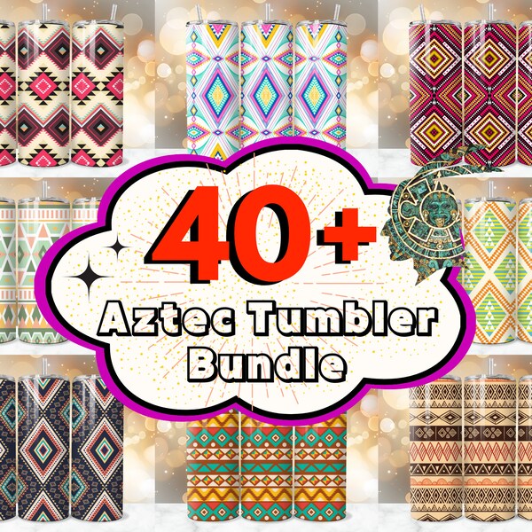 40+ Aztec tumbler Wrap Bundle, Aztec Sublimation Designs, 20 oz Aztec Pattern Wrap, Southwest Tribal Tumbler, Aztec Pattern PNG, Commercial.