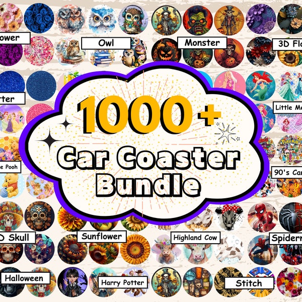 1000+ Car Coaster Sublimation Bundle, Round Car Coaster Sublimation, Car Coaster PNG, Car Coaster Wrap, Car Coaster Designs, Coaster Wrap.