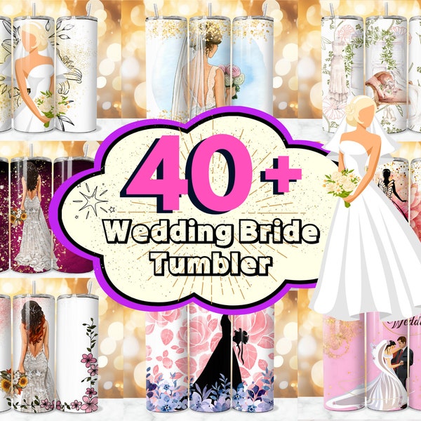 40+ Wedding Bride Tumbler Wrap Bundle, 20 oz Wedding Bride Sublimation, Wedding Bride Wrap, Wedding Bride PNG, Bride Affirmation, Commercial