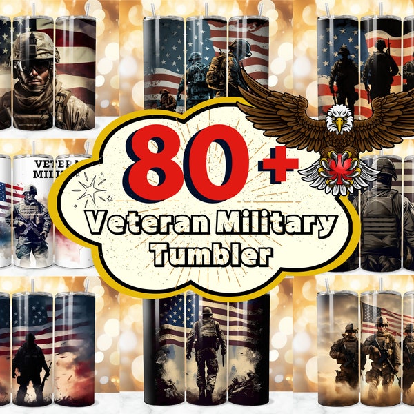 80+ Veteran Military Tumbler Wrap, Veteran Sublimation, USA Military PNG, 20oz Army Life Tumbler Wrap, Military Sublimation, Commercial Use.