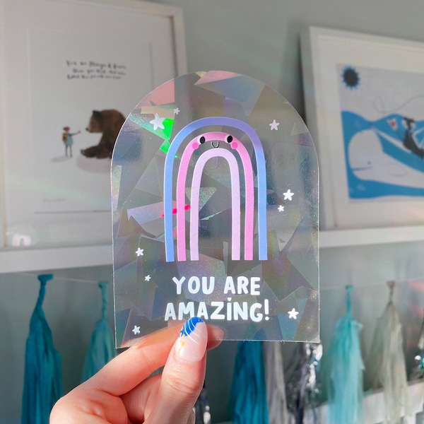 You Are Amazing Rainbow Window Sticker
