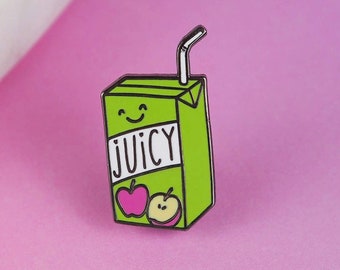 Apple Juice Box Enamel Pin