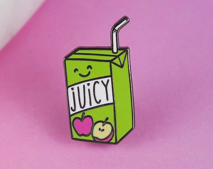 Apple Juice Box Enamel Pin - Etsy