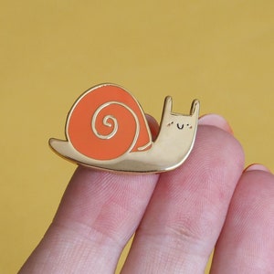 Happy Snail Enamel Pin