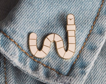 Happy Worm Enamel Pin