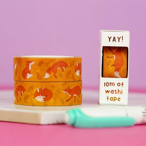 Cinta washi de animales de zorro