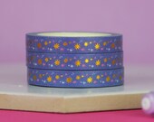 Lilac Stars Gold Foil Washi Tape