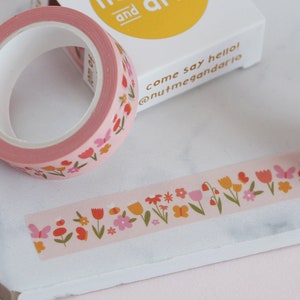 Pink Blossom Floral Washi Tape