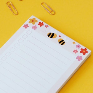 A6 Floral Bee Notepad