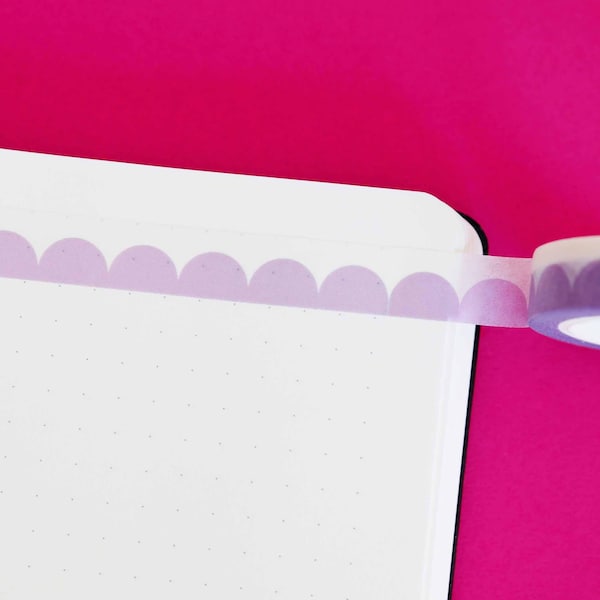 Lilac Scalloped Thin Washi Tape