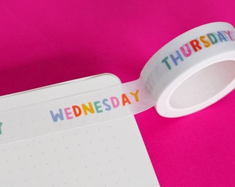 Days of the Week Washi Tape