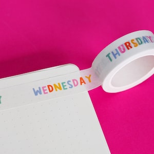 Days of the Week Washi Tape