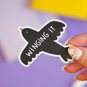 Winging It Sticker