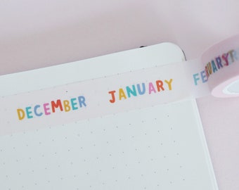 Months of the Year Washi Tape