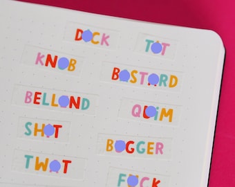 Rude Words Funny Washi Tape